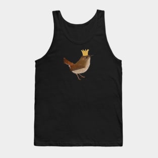 Wren with Crown Bird Watching Birding Ornithologist Gift Tank Top